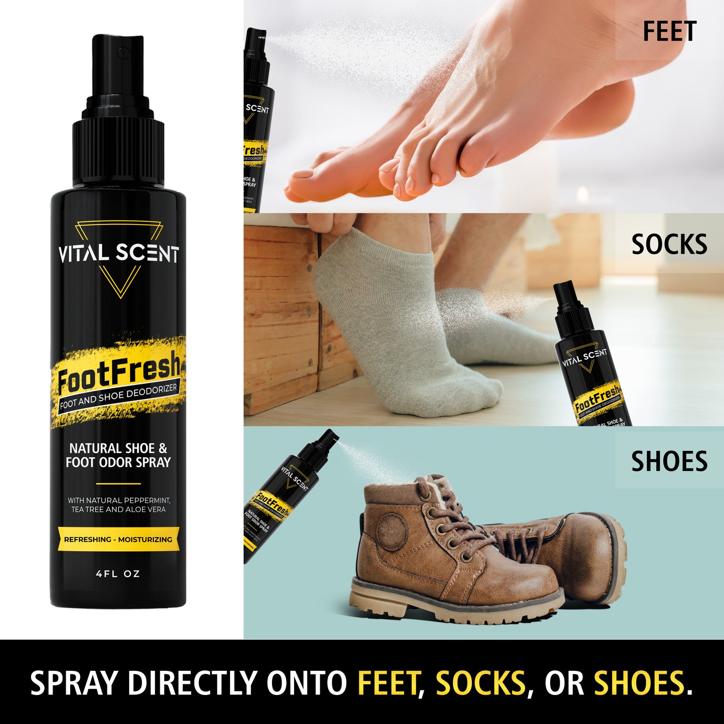 FootFresh - Natural Shoe & Foot Odor Spray